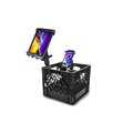 Autoexec Milk Crate Vehicle and Mobile Office Work Station with Phone Mount and Tablet Mount AECRATE-11